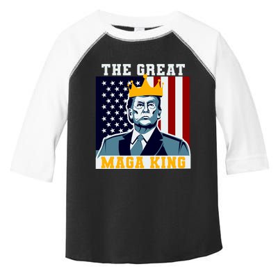 The Great MAGA King Ultra MAGA Trump Anti Biden USA Toddler Fine Jersey T-Shirt