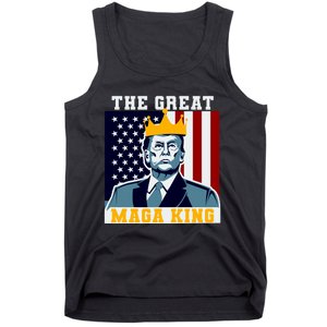 The Great MAGA King Ultra MAGA Trump Anti Biden USA Tank Top