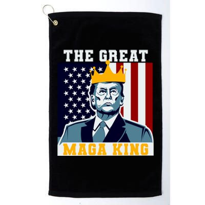 The Great MAGA King Ultra MAGA Trump Anti Biden USA Platinum Collection Golf Towel