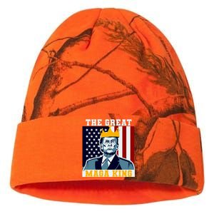 The Great MAGA King Ultra MAGA Trump Anti Biden USA Kati Licensed 12" Camo Beanie