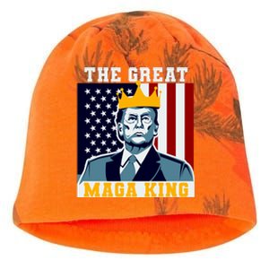 The Great MAGA King Ultra MAGA Trump Anti Biden USA Kati - Camo Knit Beanie