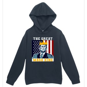 The Great MAGA King Ultra MAGA Trump Anti Biden USA Urban Pullover Hoodie