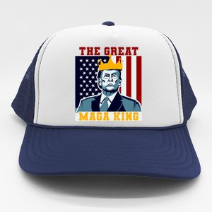 The Great MAGA King Ultra MAGA Trump Anti Biden USA Trucker Hat