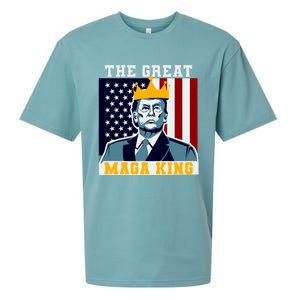 The Great MAGA King Ultra MAGA Trump Anti Biden USA Sueded Cloud Jersey T-Shirt