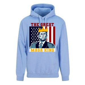 The Great MAGA King Ultra MAGA Trump Anti Biden USA Unisex Surf Hoodie