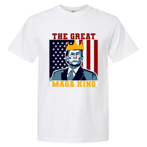 The Great MAGA King Ultra MAGA Trump Anti Biden USA Garment-Dyed Heavyweight T-Shirt