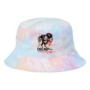 Trump Girl Messy Bun Sunglasses Trump 2024 Usa Flag Tie Dye Newport Bucket Hat