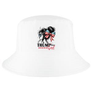 Trump Girl Messy Bun Sunglasses Trump 2024 Usa Flag Cool Comfort Performance Bucket Hat