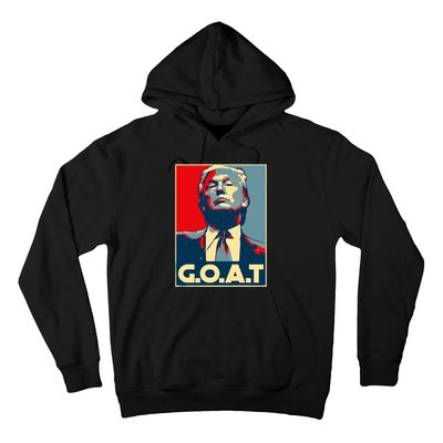 Trump Goat Middle Finger Election 2024 Republican Poster Hoodie