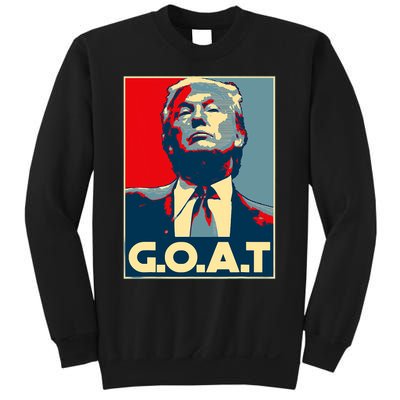 Trump Goat Middle Finger Election 2024 Republican Poster Sweatshirt