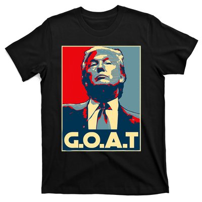 Trump Goat Middle Finger Election 2024 Republican Poster T-Shirt