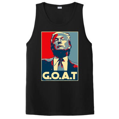 Trump Goat Middle Finger Election 2024 Republican Poster PosiCharge Competitor Tank