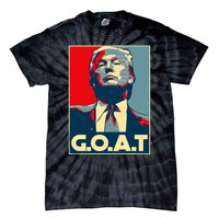 Trump Goat Middle Finger Election 2024 Republican Poster Tie-Dye T-Shirt