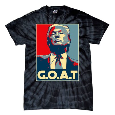 Trump Goat Middle Finger Election 2024 Republican Poster Tie-Dye T-Shirt