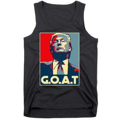 Trump Goat Middle Finger Election 2024 Republican Poster Tank Top