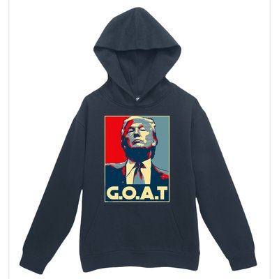 Trump Goat Middle Finger Election 2024 Republican Poster Urban Pullover Hoodie