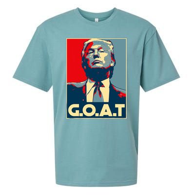 Trump Goat Middle Finger Election 2024 Republican Poster Sueded Cloud Jersey T-Shirt