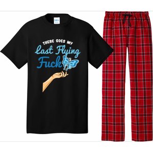 There Goes My Last Flying Fuck Butterfly Meme Funny Gift Pajama Set