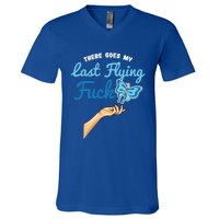 There Goes My Last Flying Fuck Butterfly Meme Funny Gift V-Neck T-Shirt