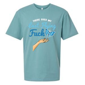 There Goes My Last Flying Fuck Butterfly Meme Funny Gift Sueded Cloud Jersey T-Shirt