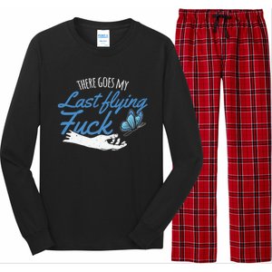 There Goes My Last Flying Fuck Butterfly Zen Gift Long Sleeve Pajama Set