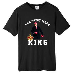 The Great MAGA King Trump 2024 USA Tall Fusion ChromaSoft Performance T-Shirt