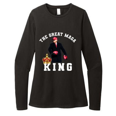 The Great MAGA King Trump 2024 USA Womens CVC Long Sleeve Shirt