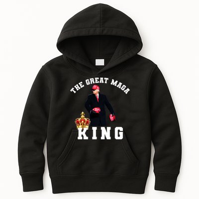The Great MAGA King Trump 2024 USA Kids Hoodie