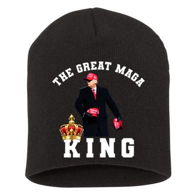 The Great MAGA King Trump 2024 USA Short Acrylic Beanie