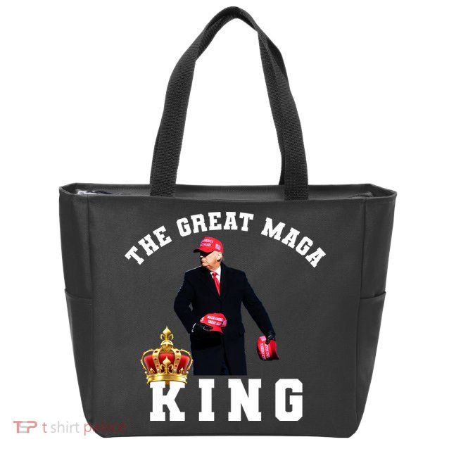 The Great MAGA King Trump 2024 USA Zip Tote Bag