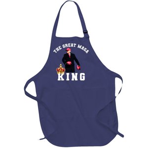 The Great MAGA King Trump 2024 USA Full-Length Apron With Pockets