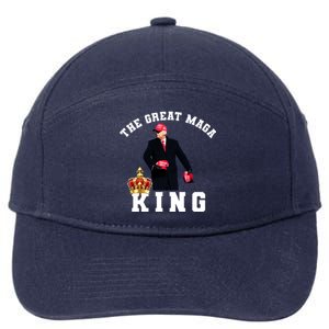 The Great MAGA King Trump 2024 USA 7-Panel Snapback Hat