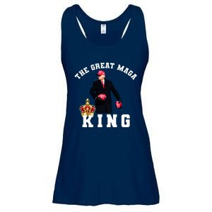 The Great MAGA King Trump 2024 USA Ladies Essential Flowy Tank