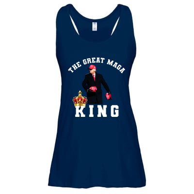 The Great MAGA King Trump 2024 USA Ladies Essential Flowy Tank