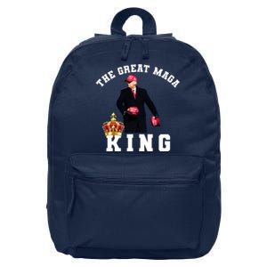 The Great MAGA King Trump 2024 USA 16 in Basic Backpack