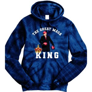 The Great MAGA King Trump 2024 USA Tie Dye Hoodie