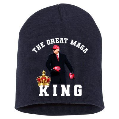 The Great MAGA King Trump 2024 USA Short Acrylic Beanie