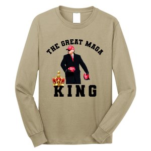 The Great MAGA King Trump 2024 USA Long Sleeve Shirt