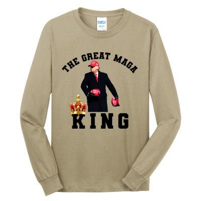 The Great MAGA King Trump 2024 USA Tall Long Sleeve T-Shirt