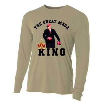 The Great MAGA King Trump 2024 USA Cooling Performance Long Sleeve Crew