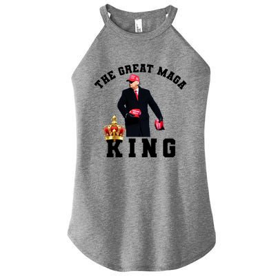 The Great MAGA King Trump 2024 USA Women’s Perfect Tri Rocker Tank