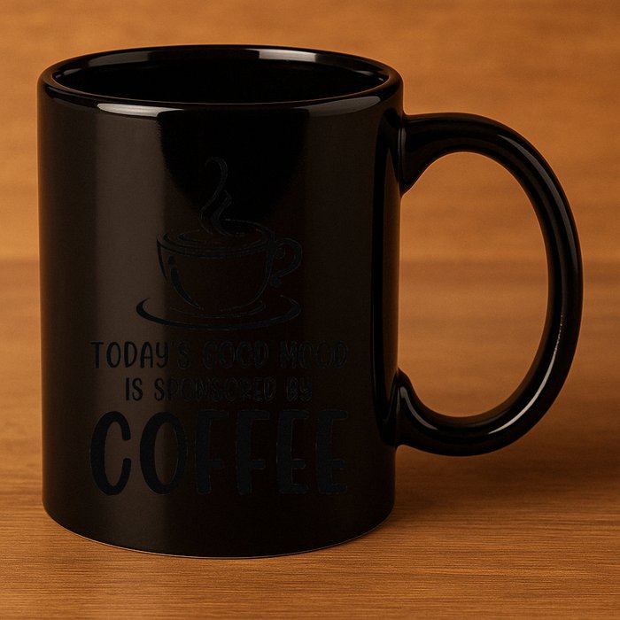 TodayS Good Mood Is Sponsored By Coffee Funny Coffee Lovers 11oz C Handle Ceramic Mug
