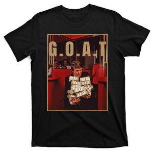 Trump Goat Middle Finger Election2024 Republican Goat Poster T-Shirt