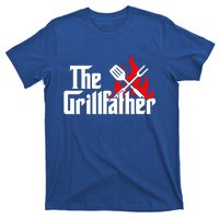 The Grillfather Meat Fork And Spatula Open Flames Grilling Art Funny Gift T-Shirt