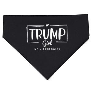 Trump Girl Messy Bun Trump 2024 Election American Flag USA-Made Doggie Bandana