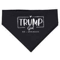 Trump Girl Messy Bun Trump 2024 Election American Flag USA-Made Doggie Bandana