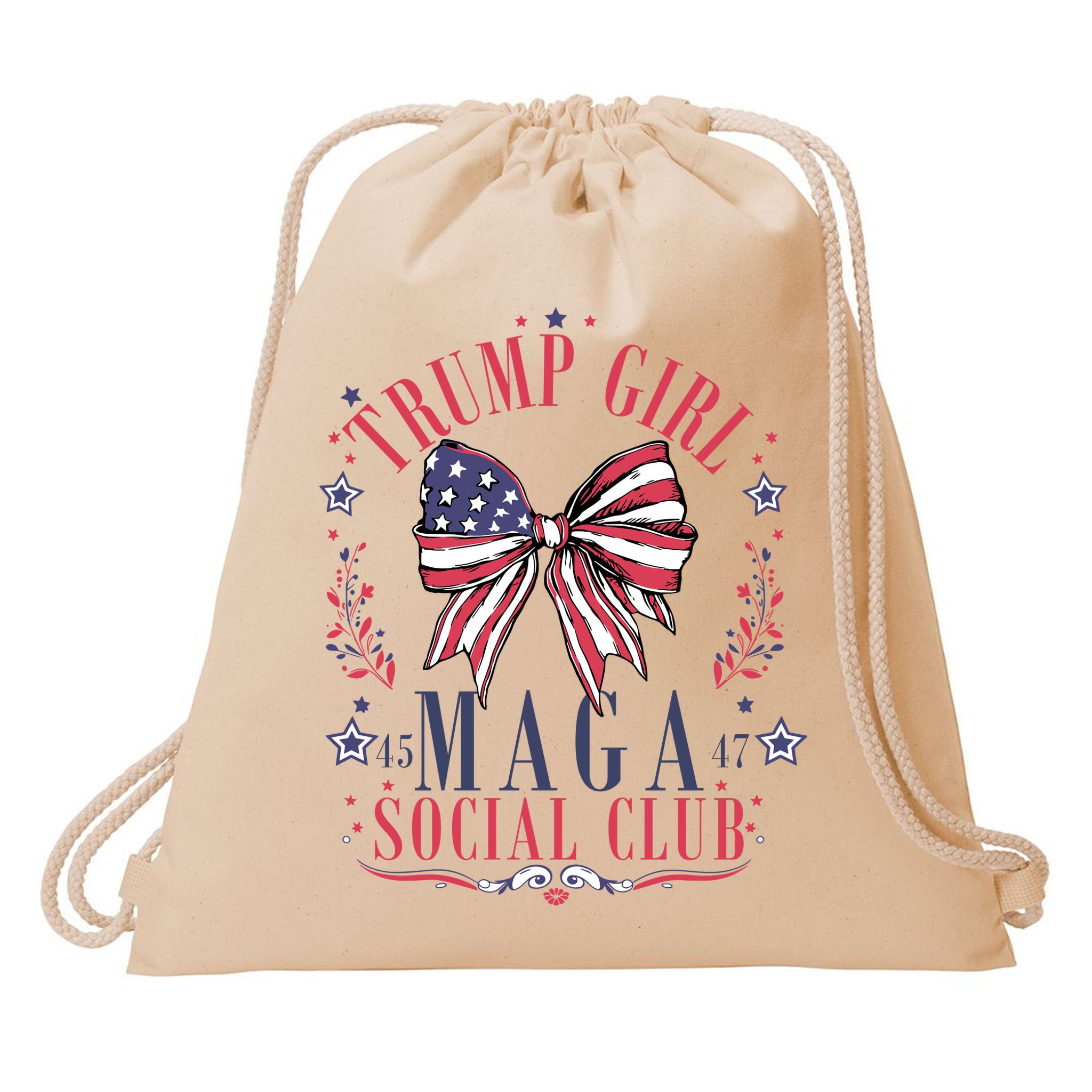Trump Girl Maga Social Club Drawstring Bag