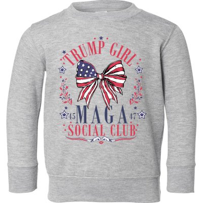 Trump Girl Maga Social Club Toddler Sweatshirt
