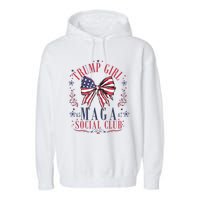 Trump Girl Maga Social Club Garment-Dyed Fleece Hoodie