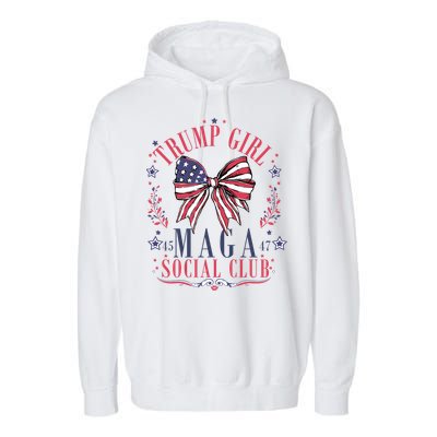 Trump Girl Maga Social Club Garment-Dyed Fleece Hoodie